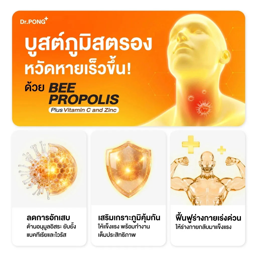 Dr.PONG_Bee Propolis Plus Vitamin C and Zinc_30Capsules