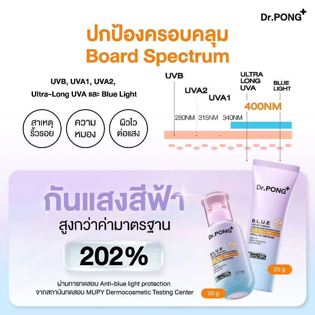 Dr.PONG_B.L.U.E Color Tuning Whitening Sunscreen_25g
