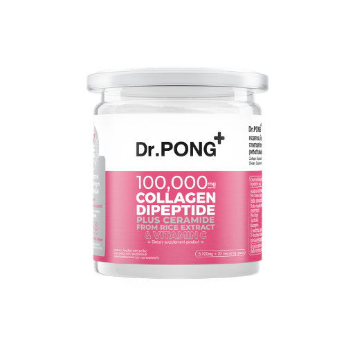 Dr.PONG 100,000mg Collagen Dipeptide Plus คอลลาเจนไดเปปไทด์ ลดเลือนริ้วรอย ดูดซึมง่าย
