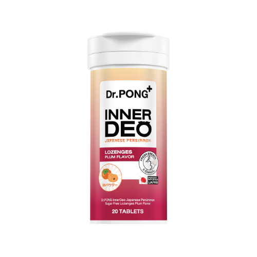 Dr.PONG_INNERDEO JAPANESE PERSIMMON SUGAR FREE LOZENGES PLUM FLAVOR_20Tablets_Tube